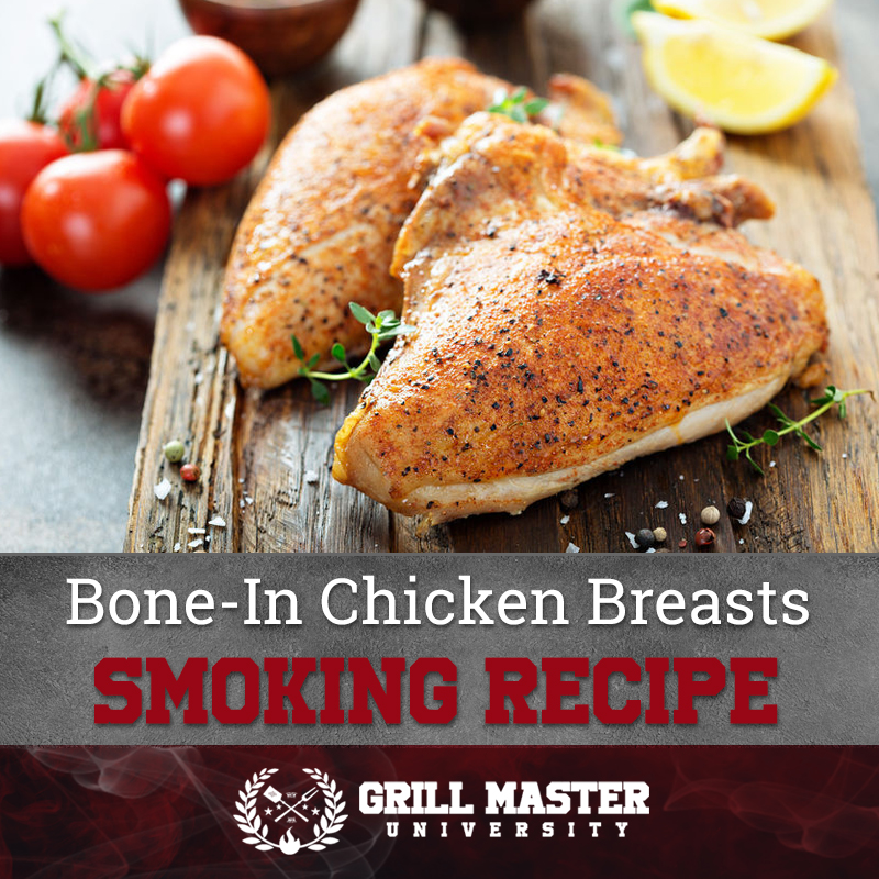 Smoked bone-in chicken breasts
