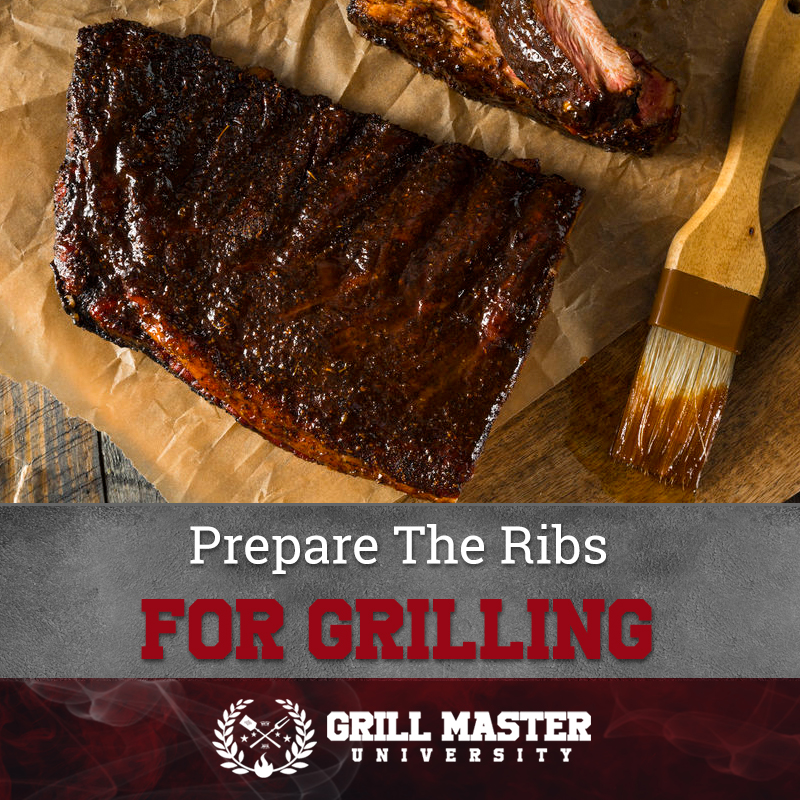 Prepare the ribs for grilling