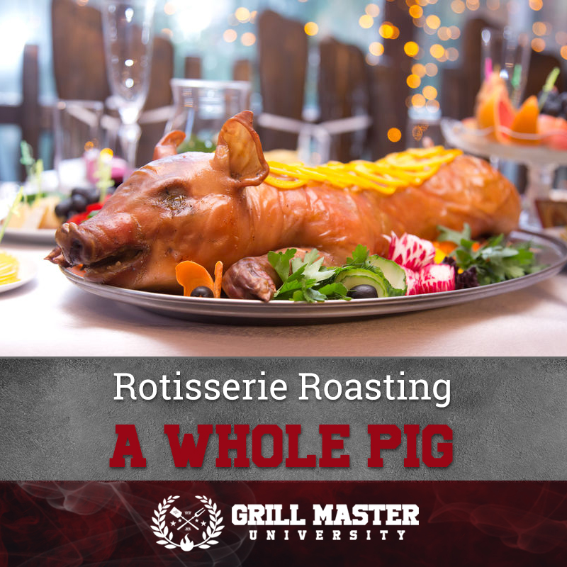 Rotisserie Roasting Whole Pig