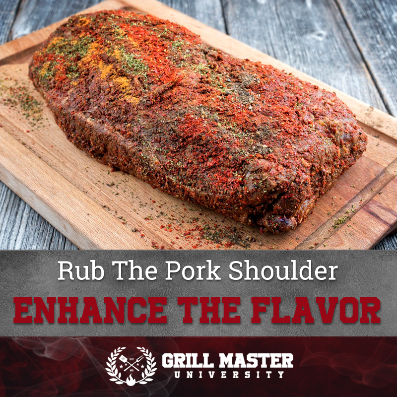 Rub the pork shoulder